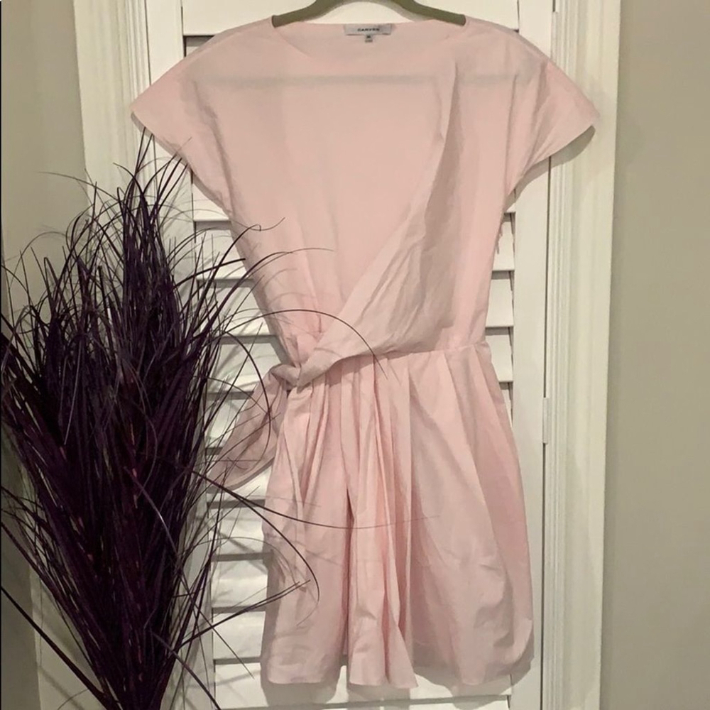 CARVEN Bubble Tie Poplin Cotton Dress